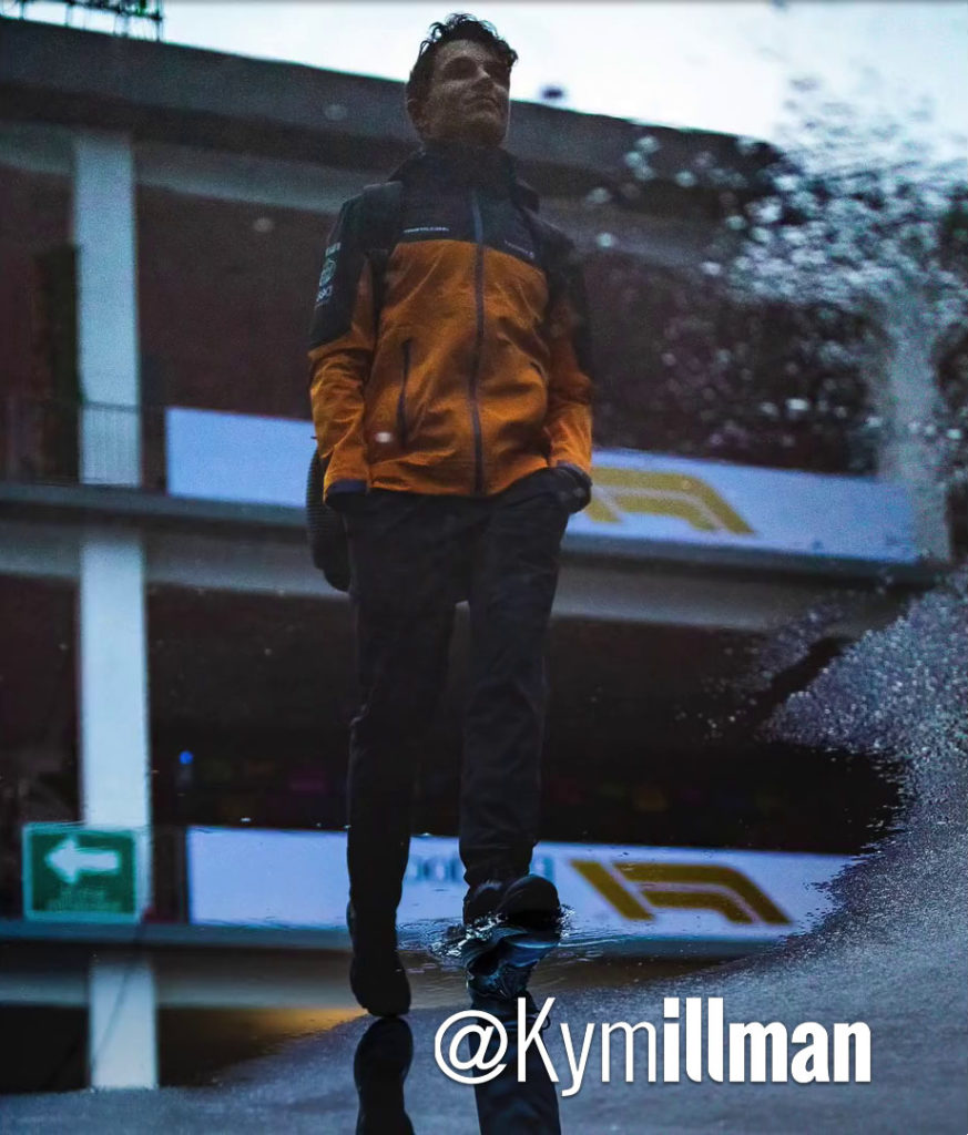 Lando Norris McLaren puddle shot