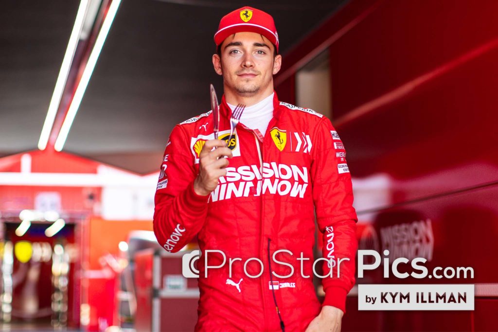 Formula1-Charles-Leclerc-Ferrari-Holding-Cutlery -Monaco