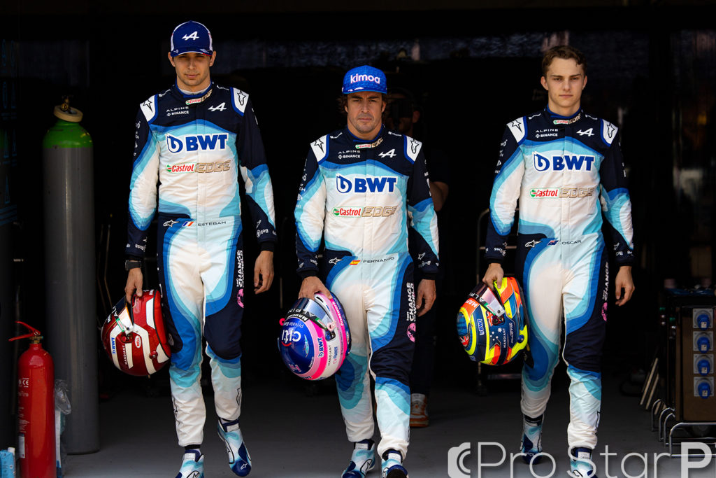 Ocon-Alonso-Piastri-alpine-drivers-Walking