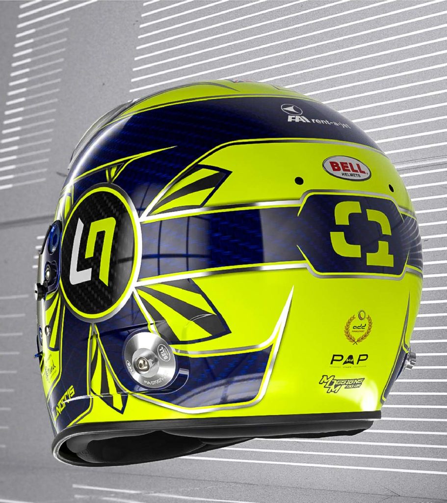 Lando Norris' helmet 