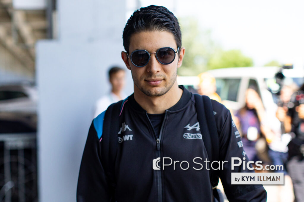 French F1 driver Esteban Ocon walks to the paddock at the 2023 Hungarian Grand Prix