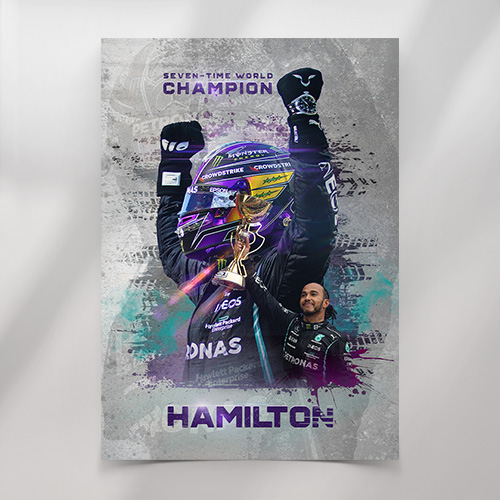 Lewis Hamilton Mercedes Poster