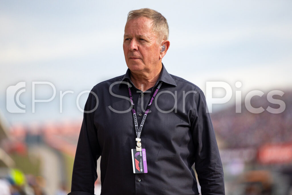F1 commentator and F1 personality Martin brundle on the Grid walk