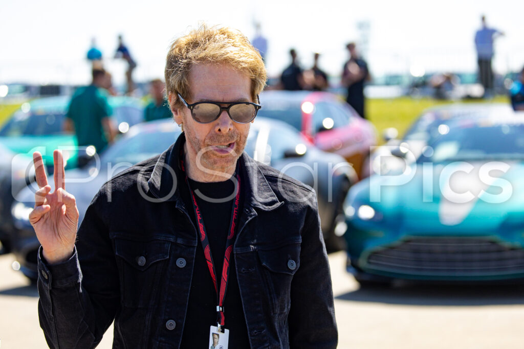 Top Gun director Jerry bruckheimer attends the 2023 Silverstone GP as director of APX F1 movie