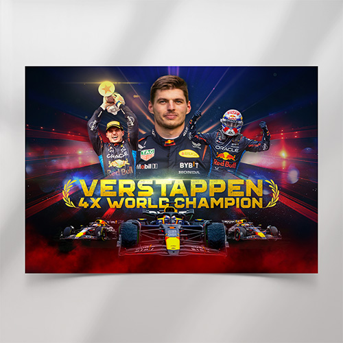 Max Verstappen World Champion Poster