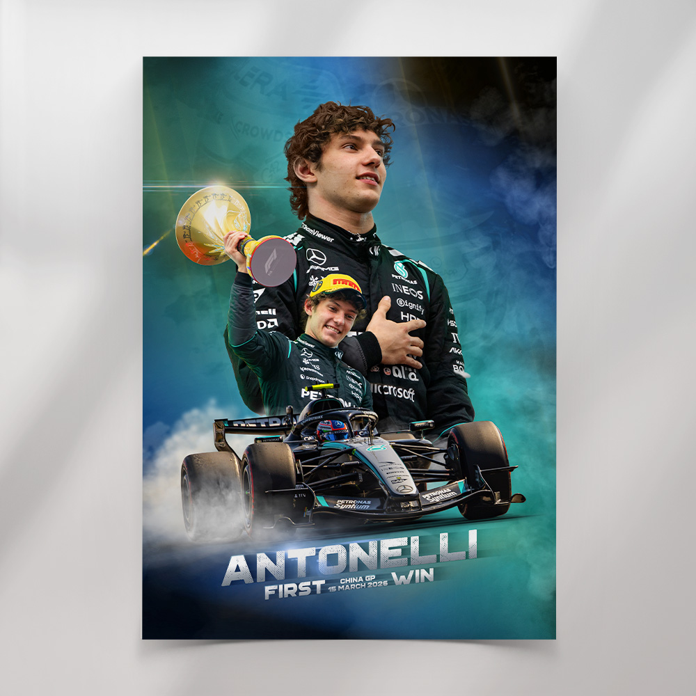 Kimi Antonelli First Win Poster