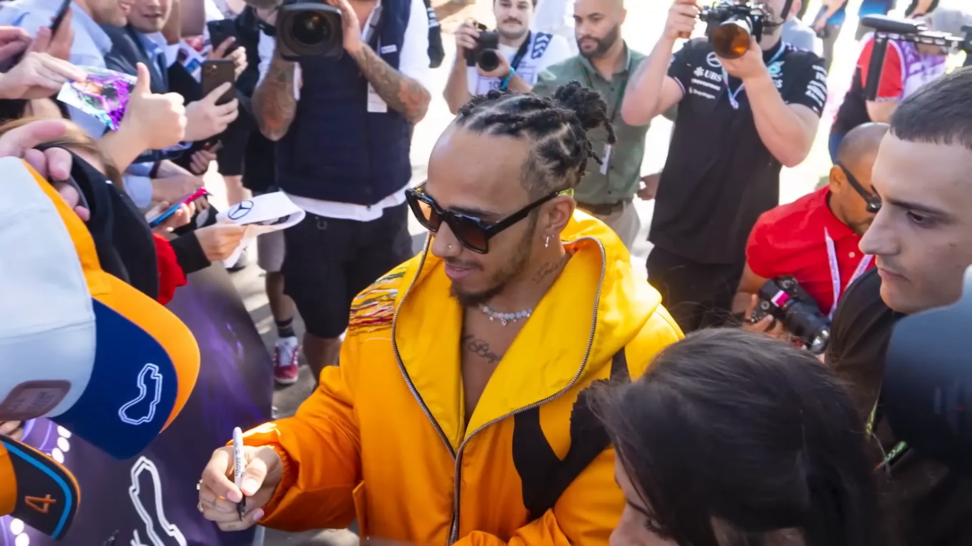 Fans interacting with drivers at Melbourne Walk