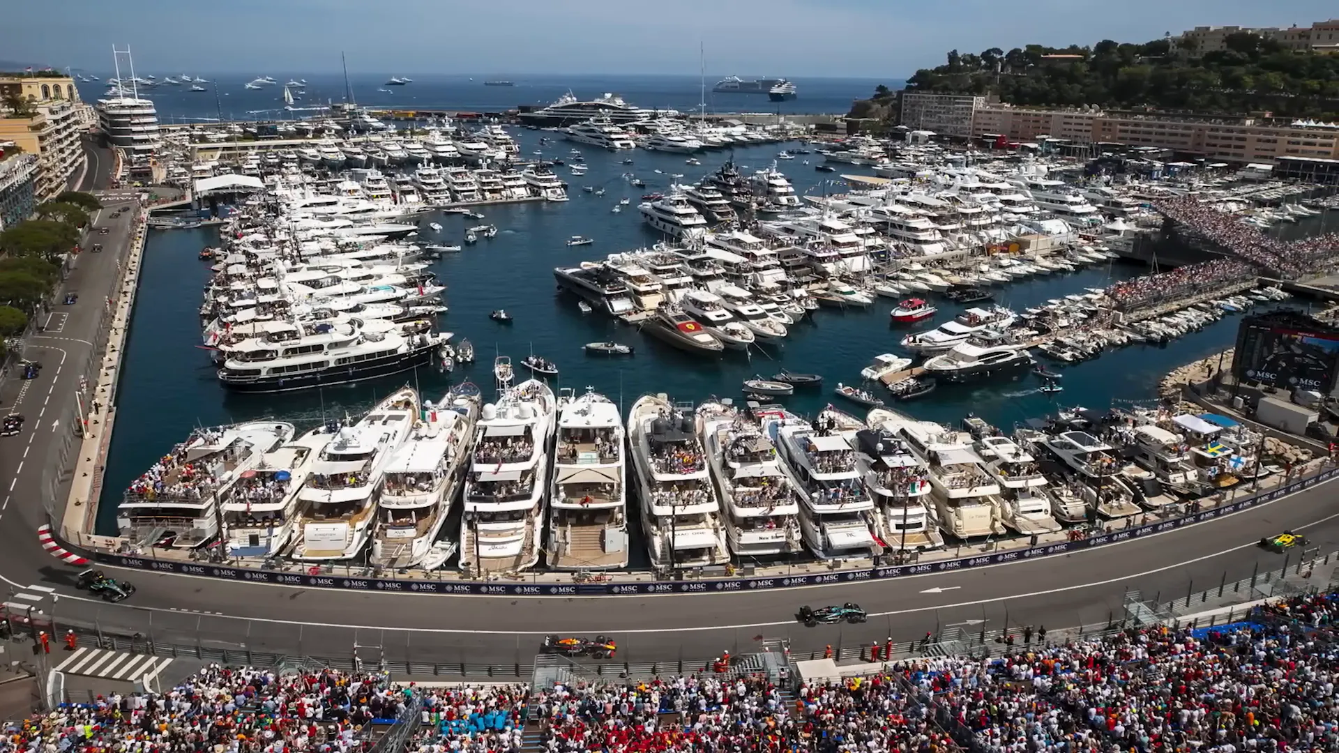 View of Monaco GP from above