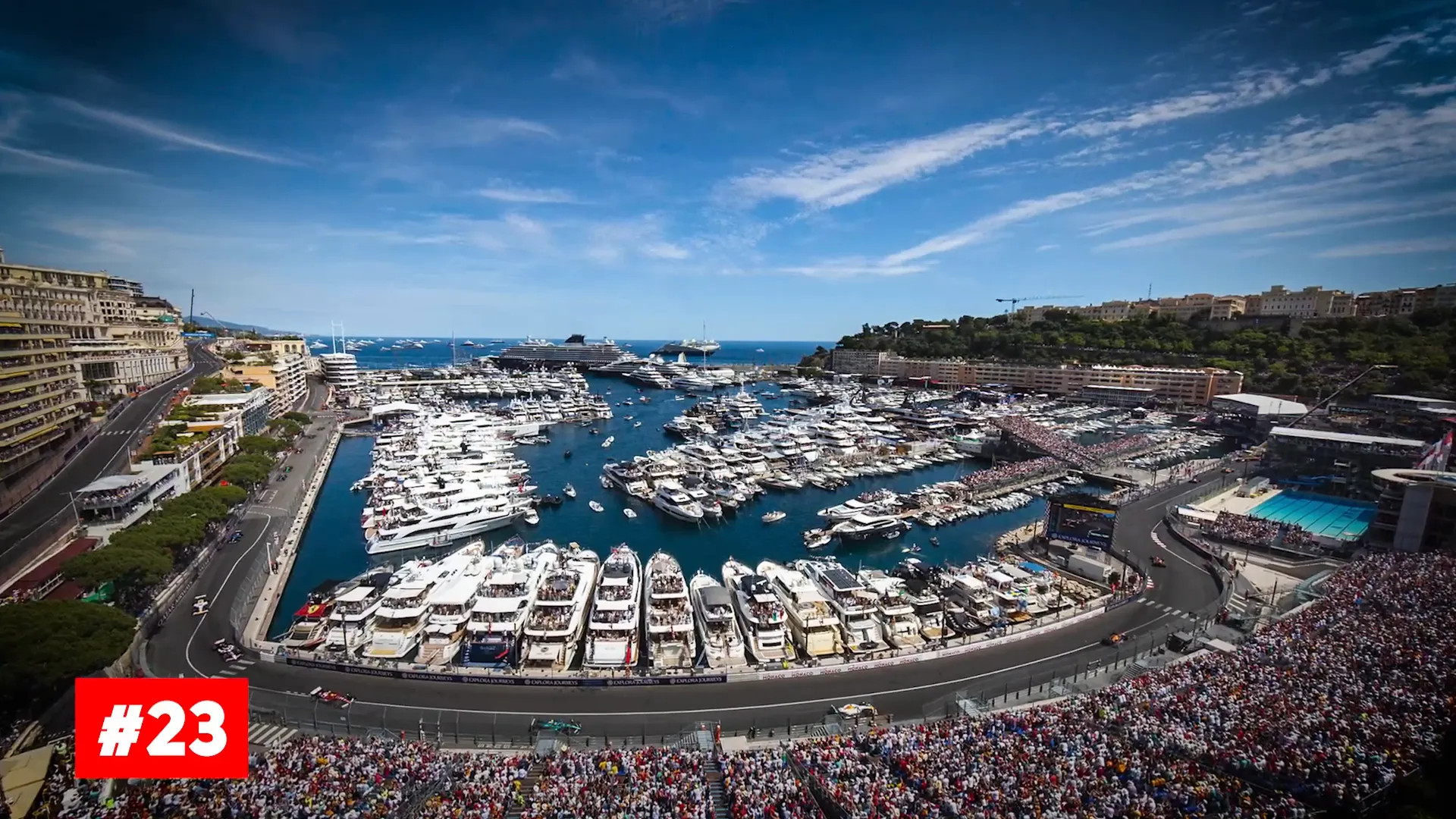 Cars navigating the narrow streets of Monaco during the Grand Prix