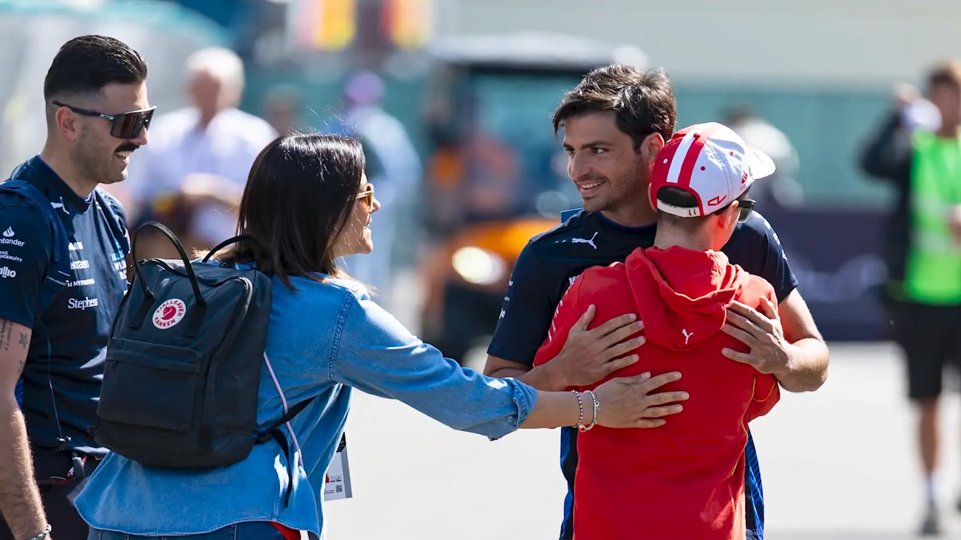 Carlos Sainz with young fan