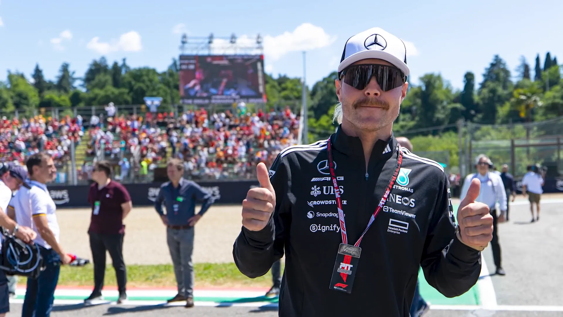 Valtteri Bottas on the grid
