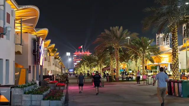Paddock at night with beautiful lighting