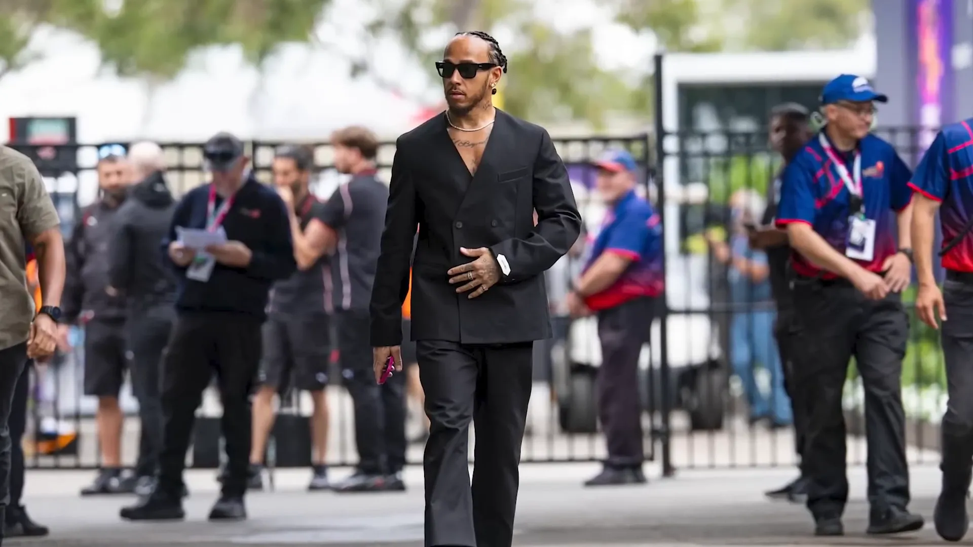Lewis Hamilton in Giacomo suit
