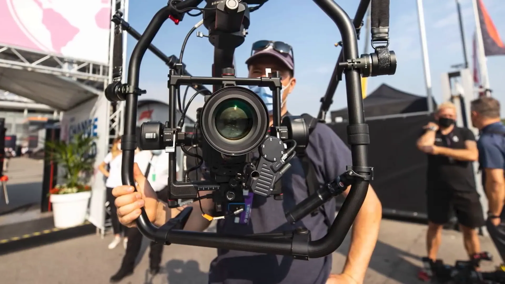 DTS camera rig at a race