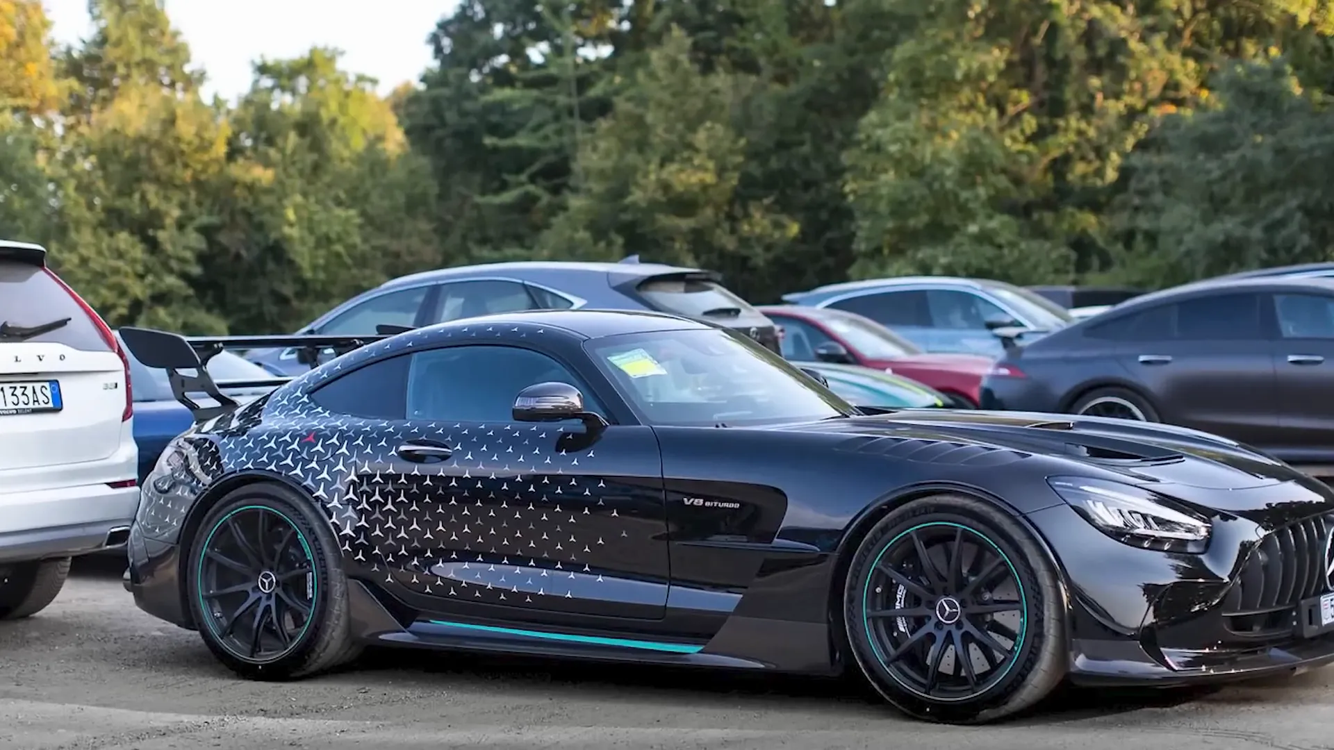 Cars including this AMG from Mercedes in shared footage