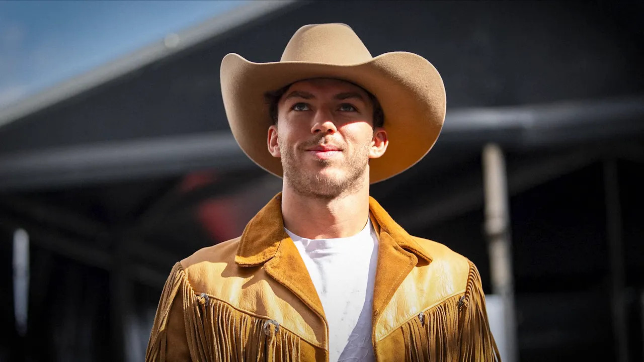 Pierre Gasly in Western-style jacket at the Austin GP