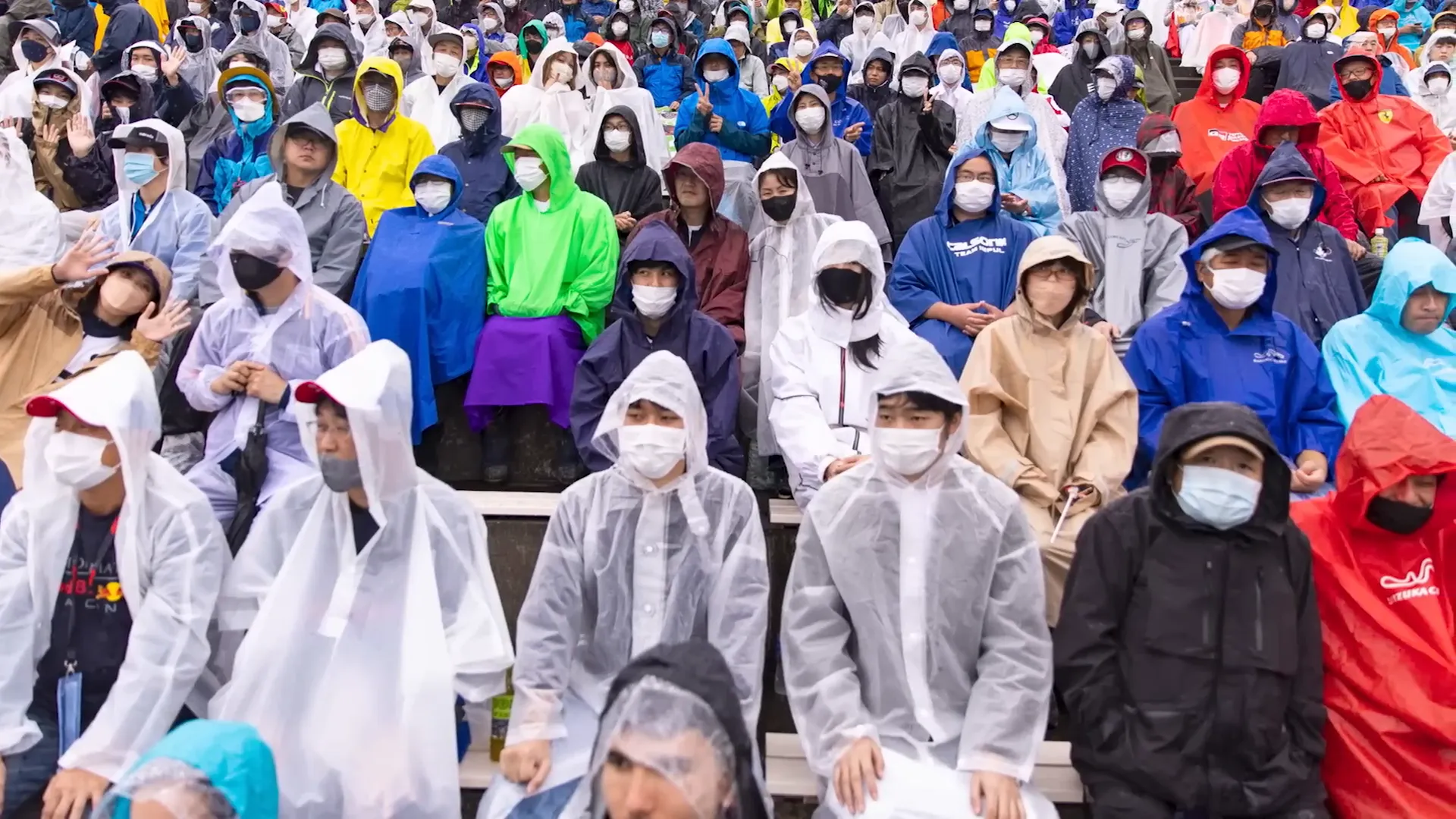 Japanese fans enjoying the race