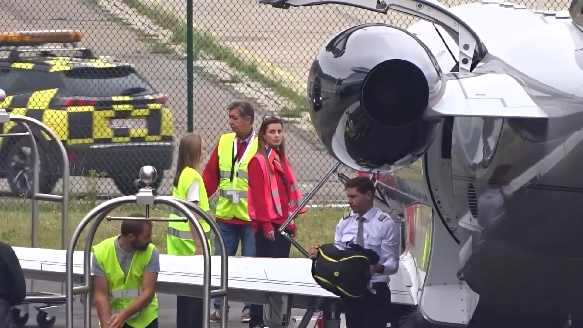 Pilatus PC-24 arriving from Nice with Ferrari luggage