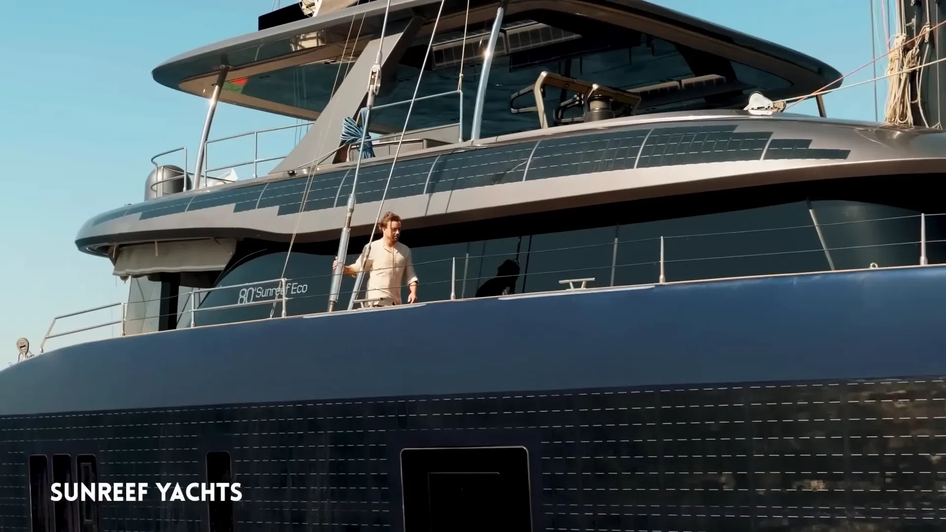 Fernando Alonso's eco-friendly yacht.