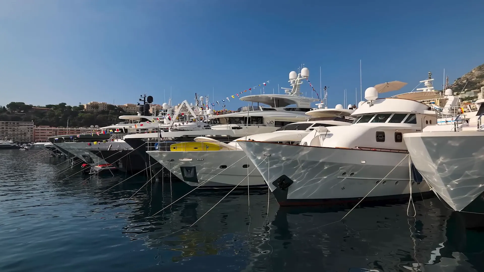 Logistics in Monaco Harbor.