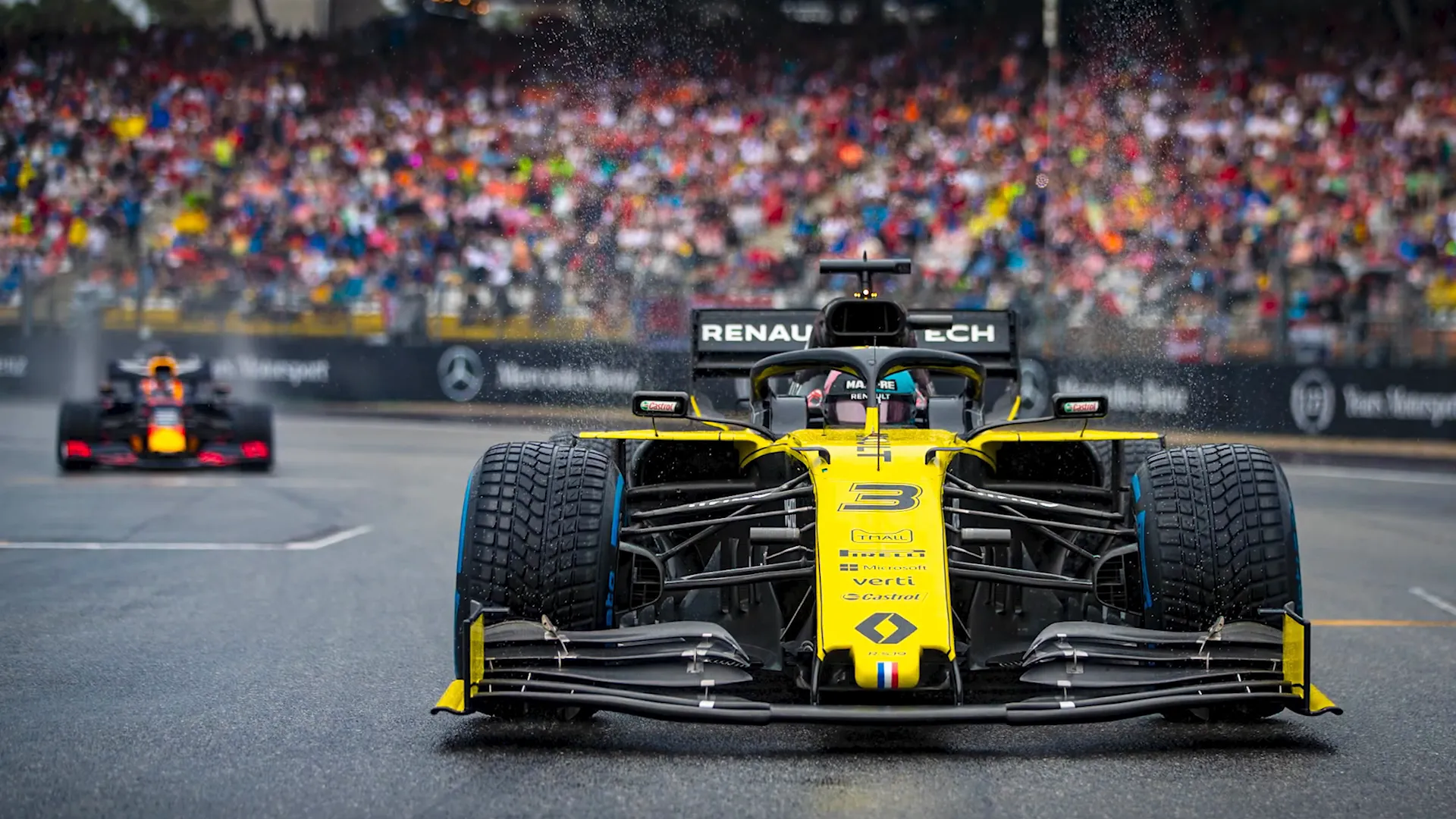 Daniel Ricciardo on the grid