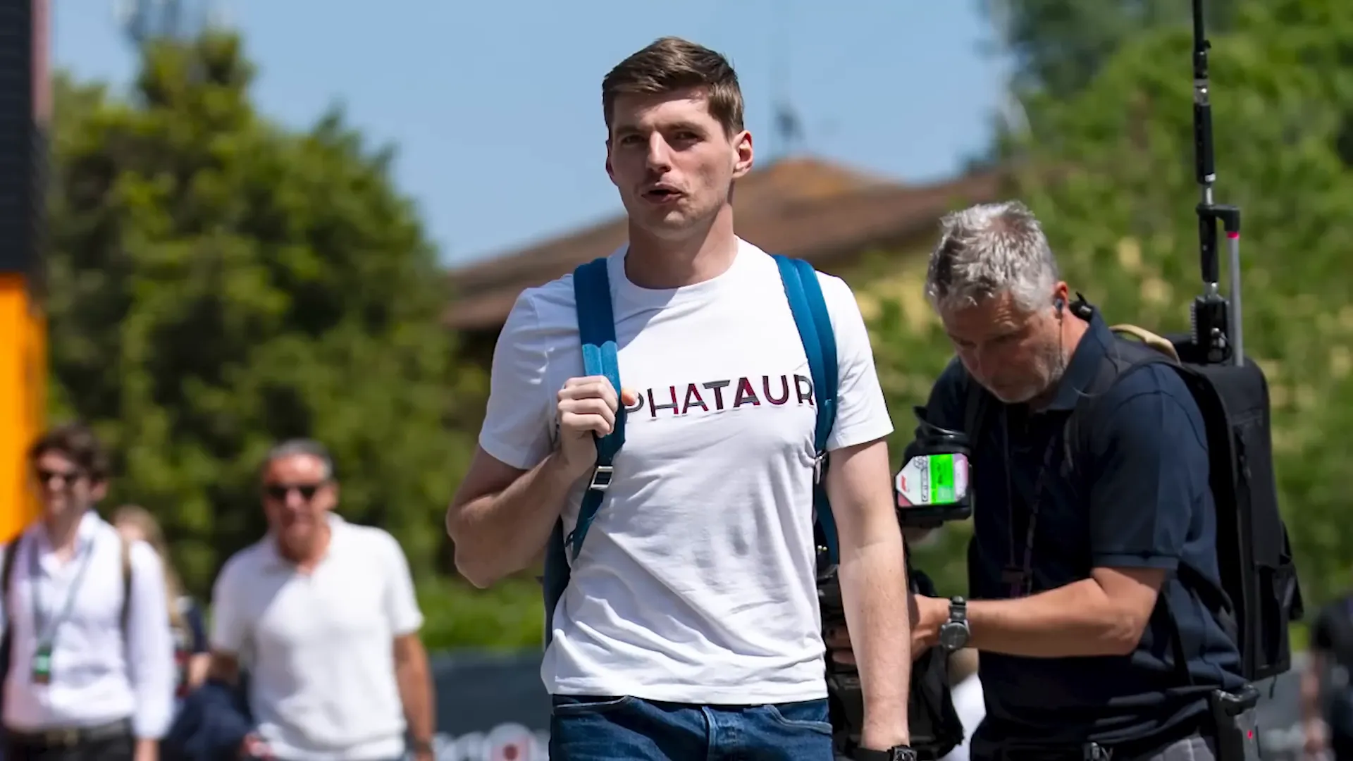 Max Verstappen at the paddock