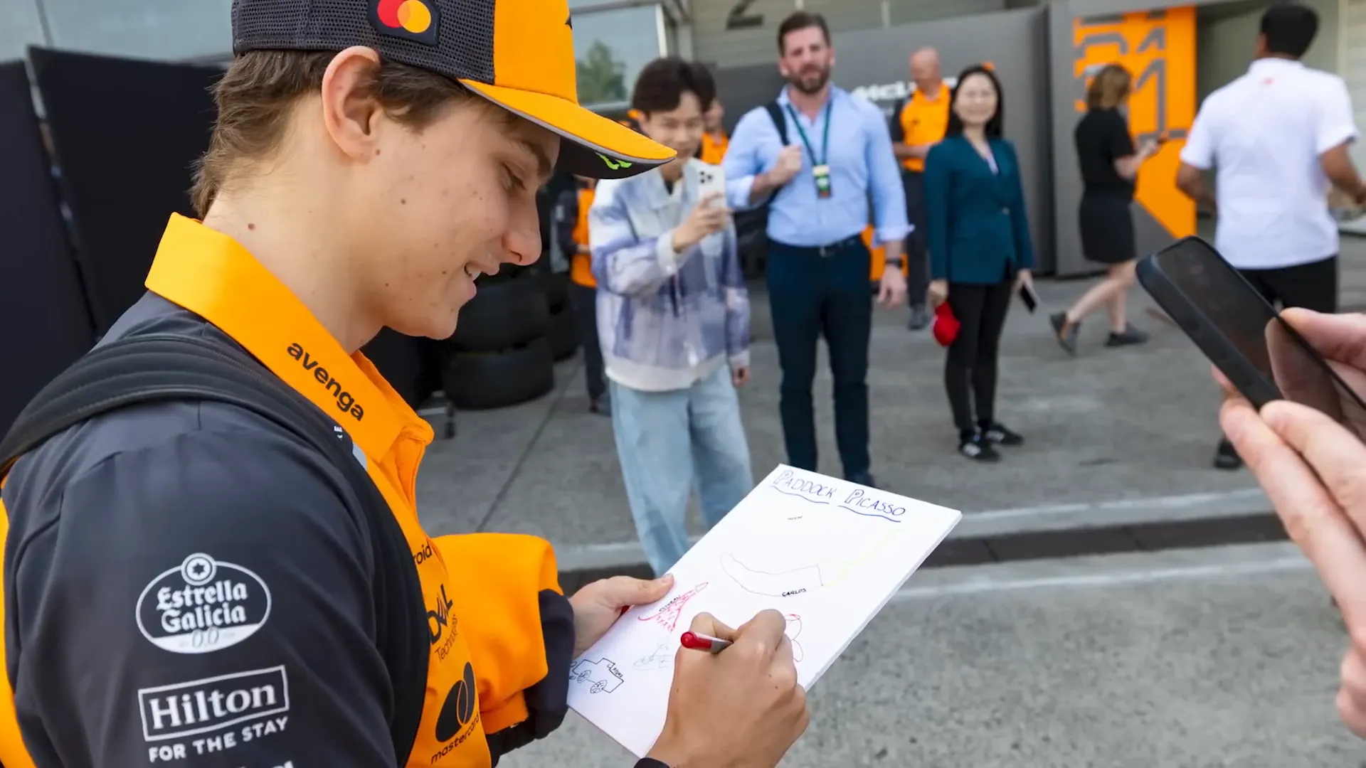 Esteban Ocon's Eiffel Tower drawing