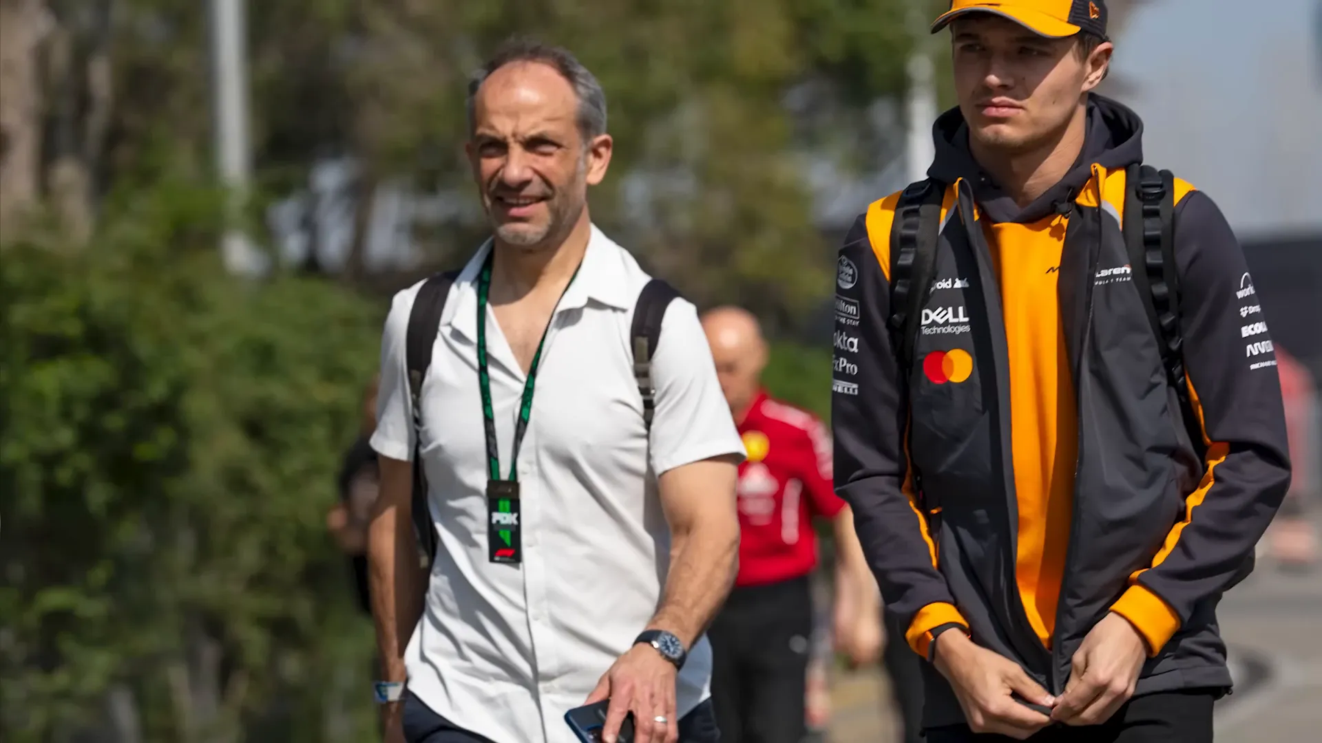 Lando Norris with his father Adam