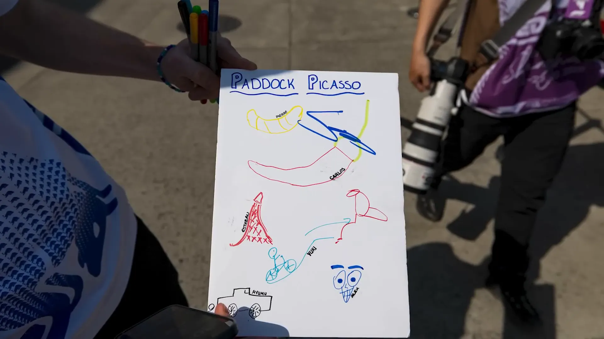 Pierre Gasly's abstract drawing