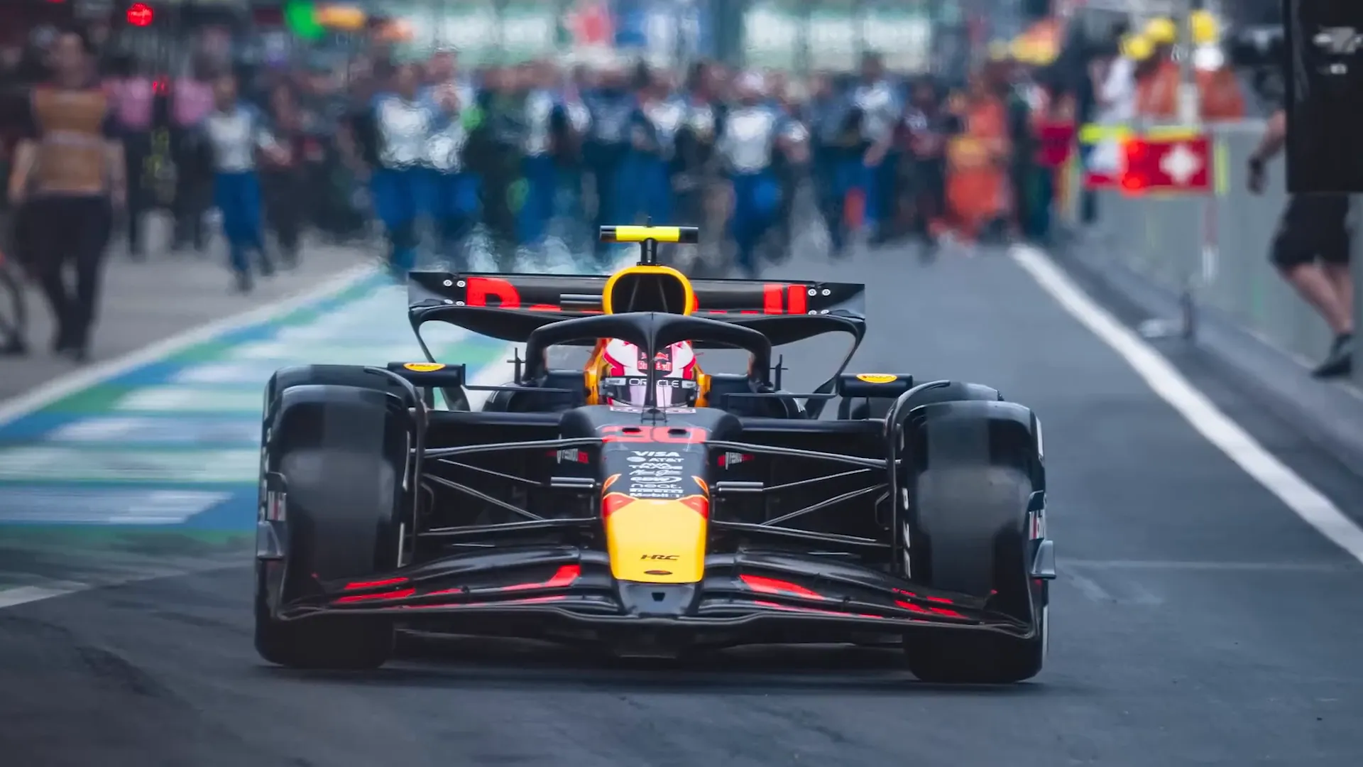 Red Bull team discussing strategy