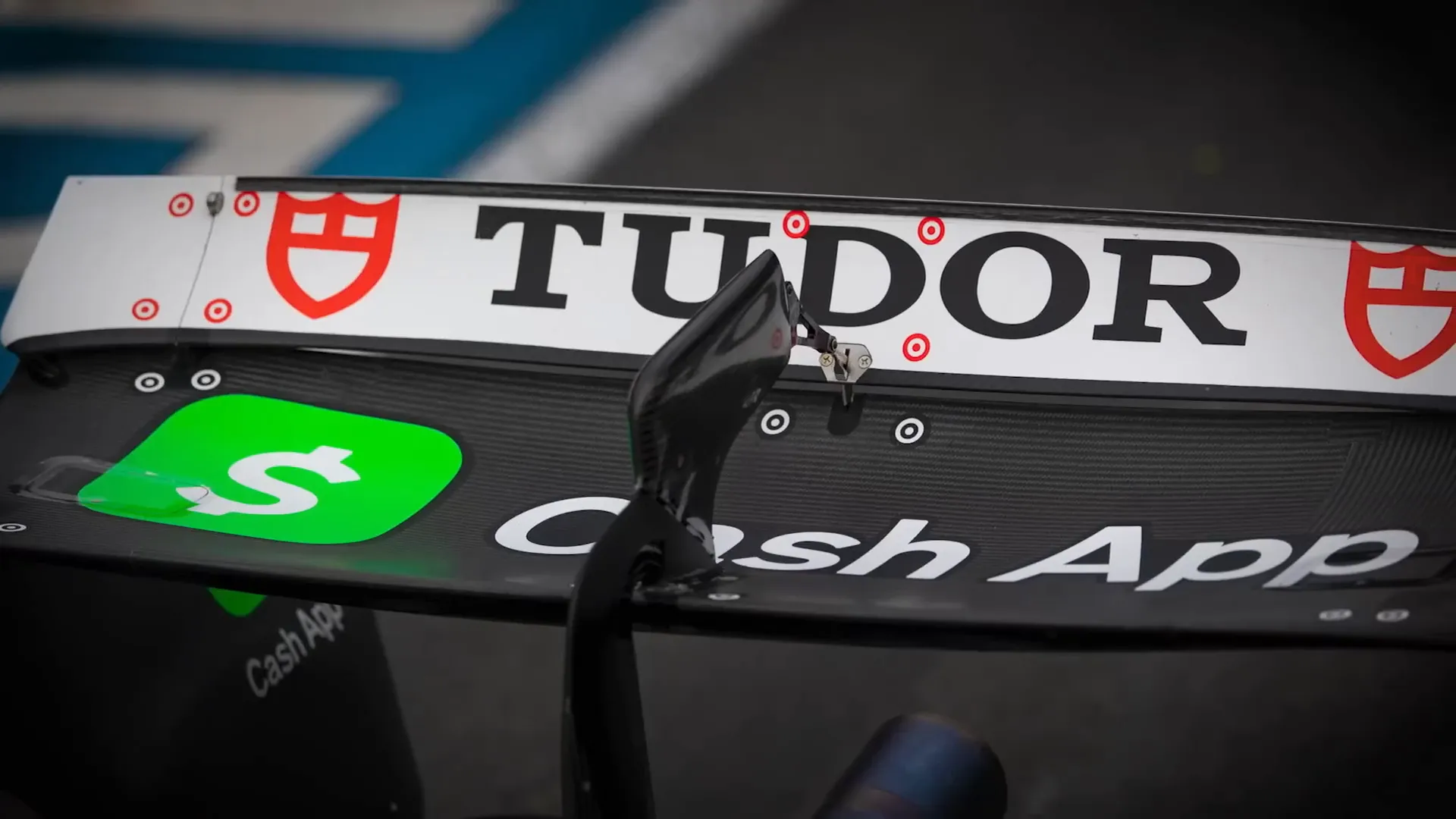 Technical photography capturing F1 car details