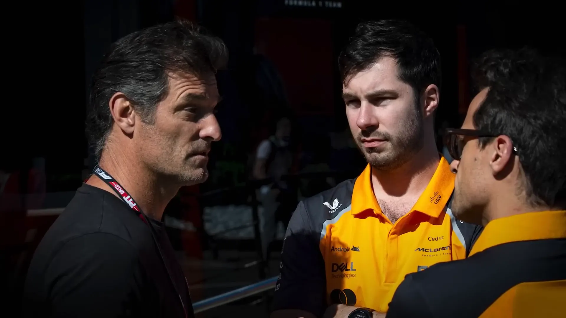 Mark Webber and Oscar Piastri at McLaren