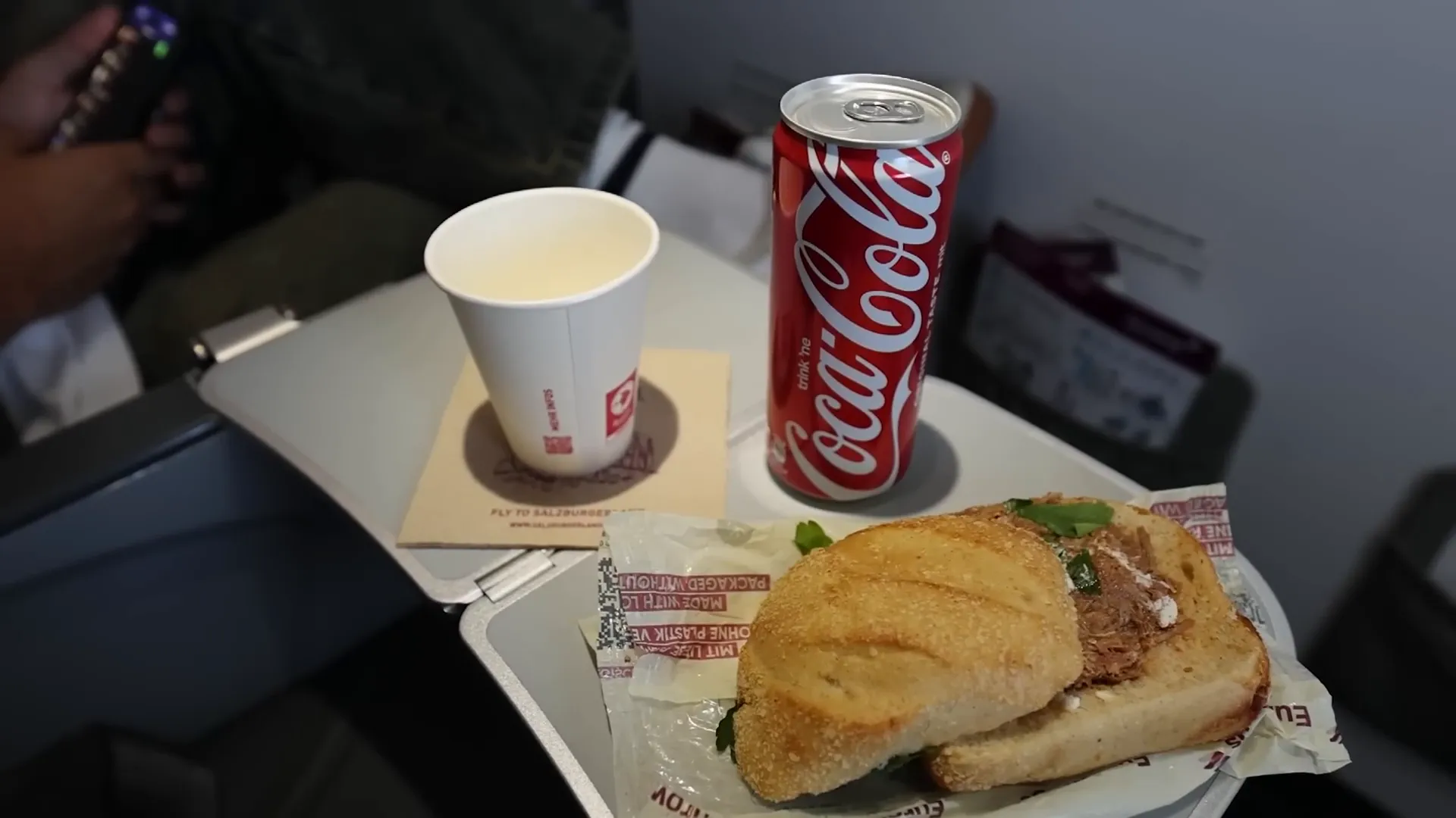Pulled turkey sandwich on Eurowings flight