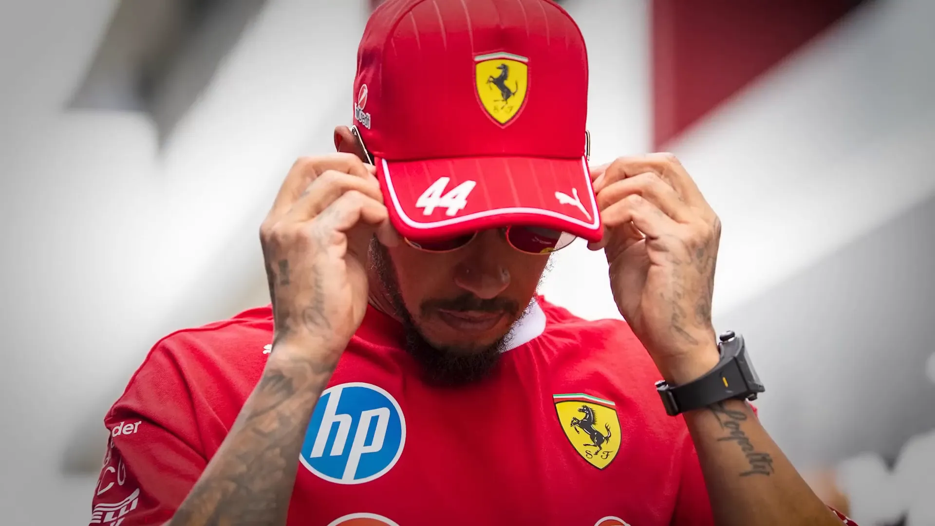 Lewis Hamilton expressing frustration after qualifying