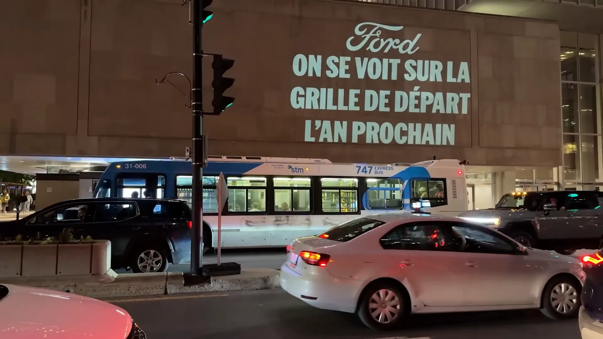 Ford marketing campaign in Montreal.