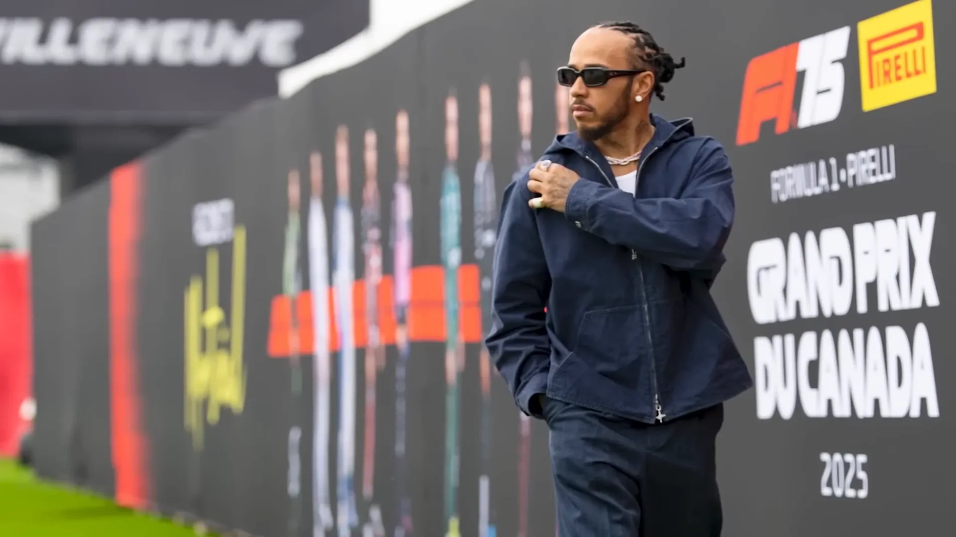 Lewis Hamilton in casual attire.