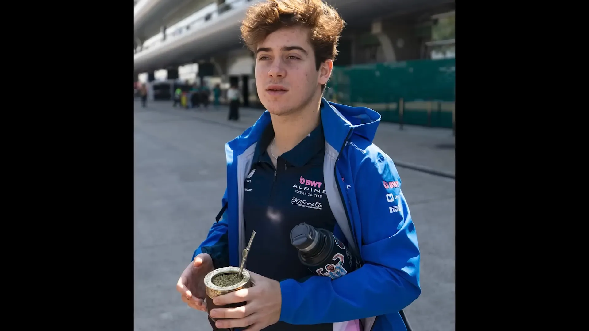 Franco Colapinto sharing mate