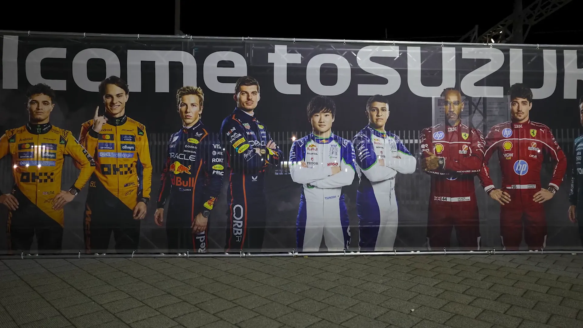 Red Bull merchandise stand with old signage