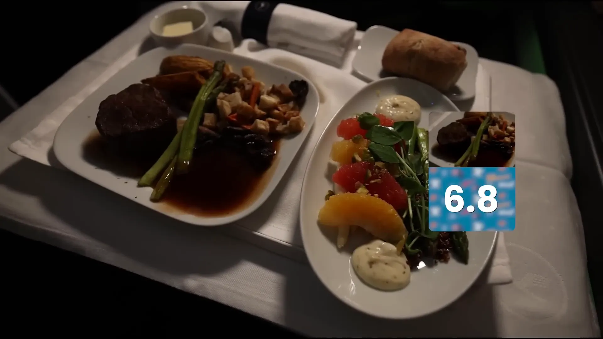 Lufthansa business class dining experience