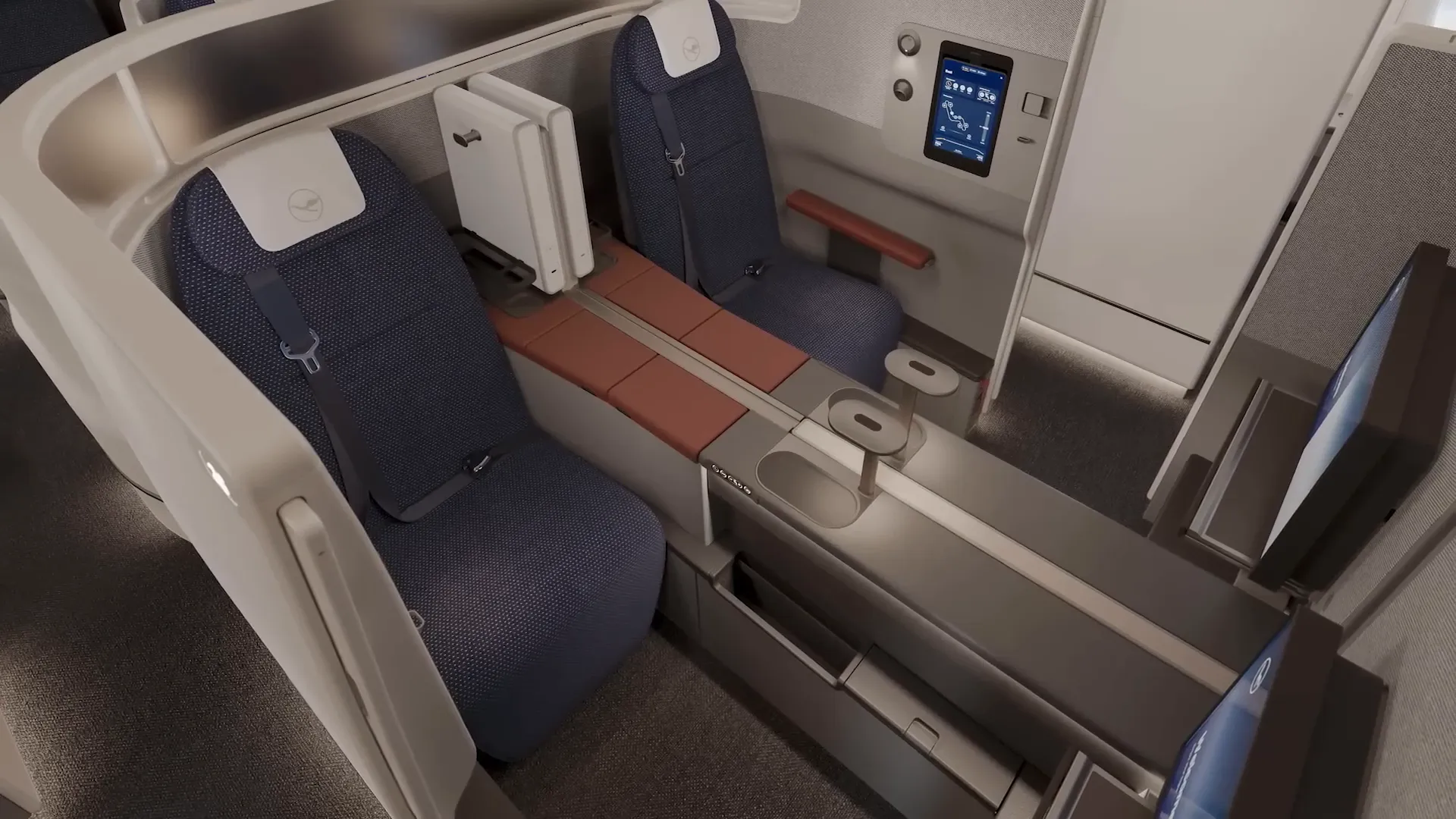 Lufthansa business class seat 2K