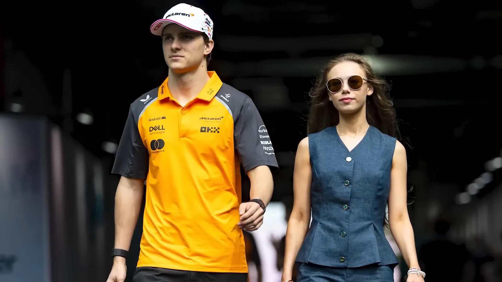 Oscar Piastri and Lillie Zaima at the GP