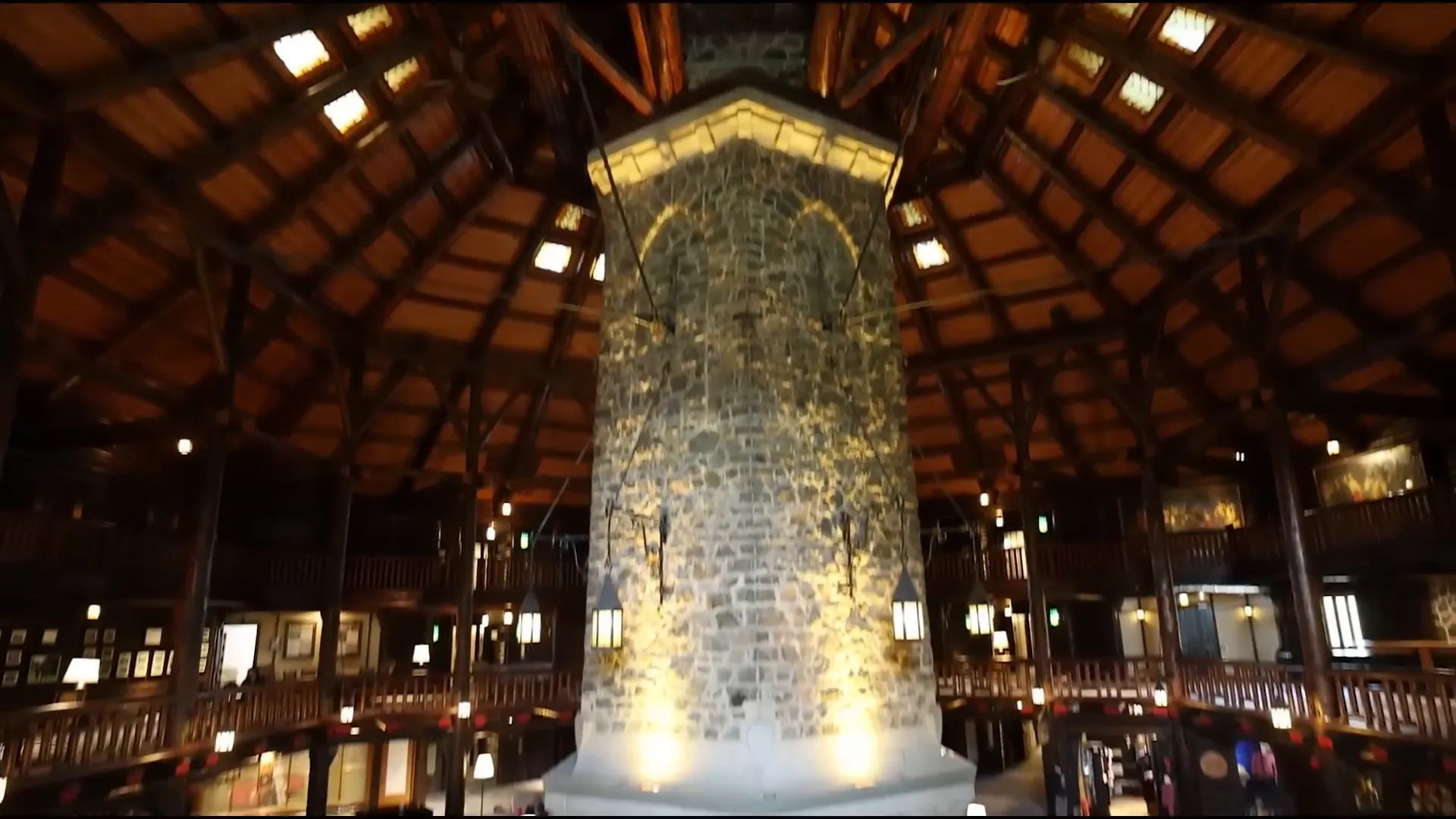 Fairmont Hotel Montebello's ornate wooden architecture