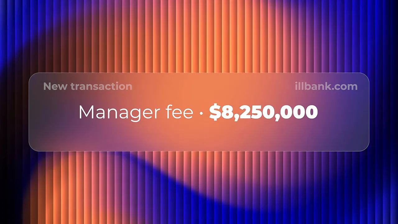 Graphic showing manager fee of 8,250,000 dollars