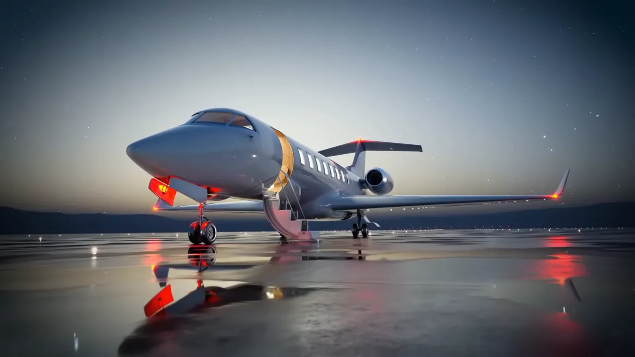 Private jet parked on the runway representing F1 driver travel between race weeks
