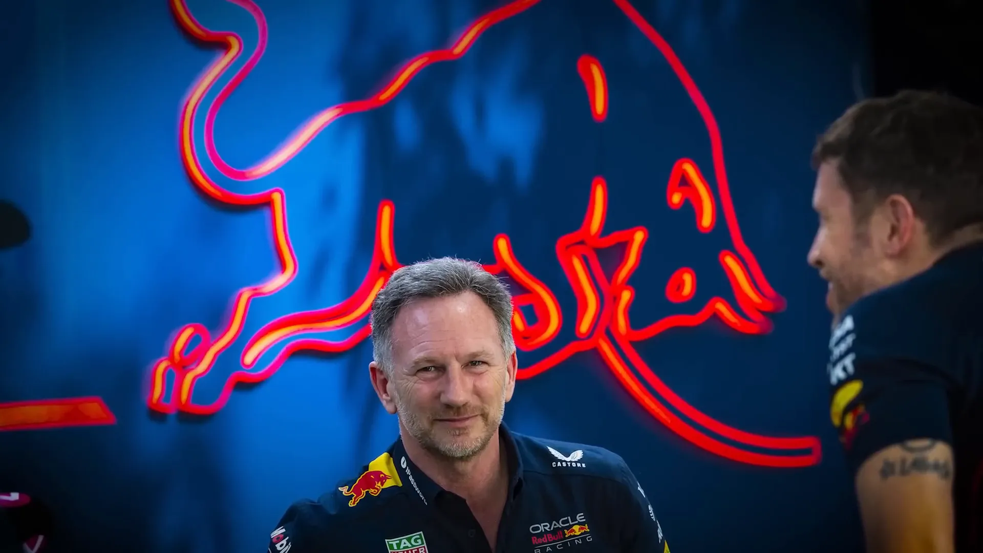 Christian Horner speaking after the race