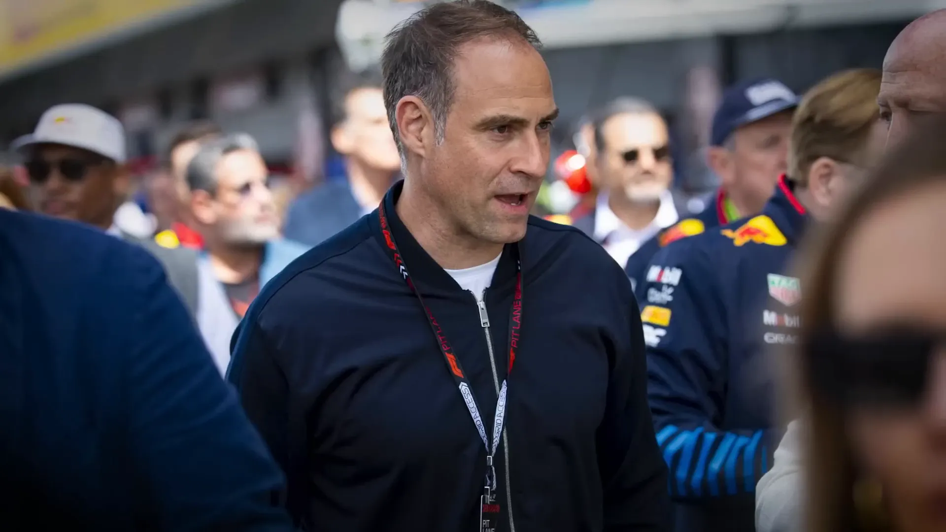 Oliver Mintzlaff addressing Red Bull staff