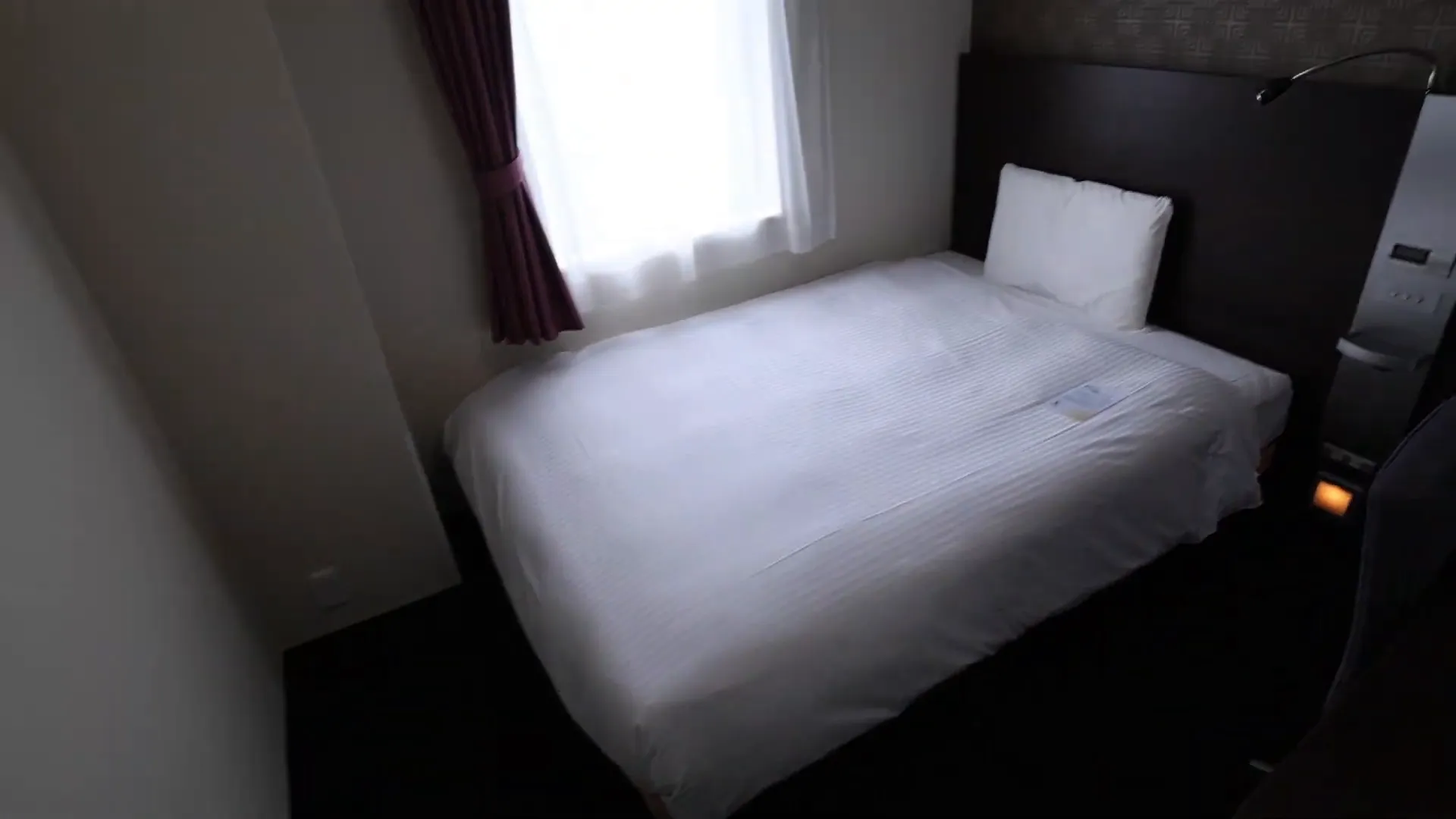 Tiny hotel room