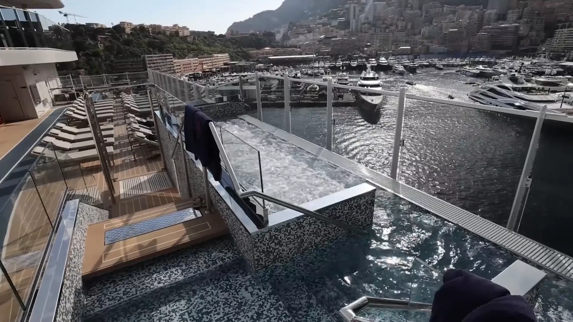 Jacuzzi overlooking Monaco Harbour