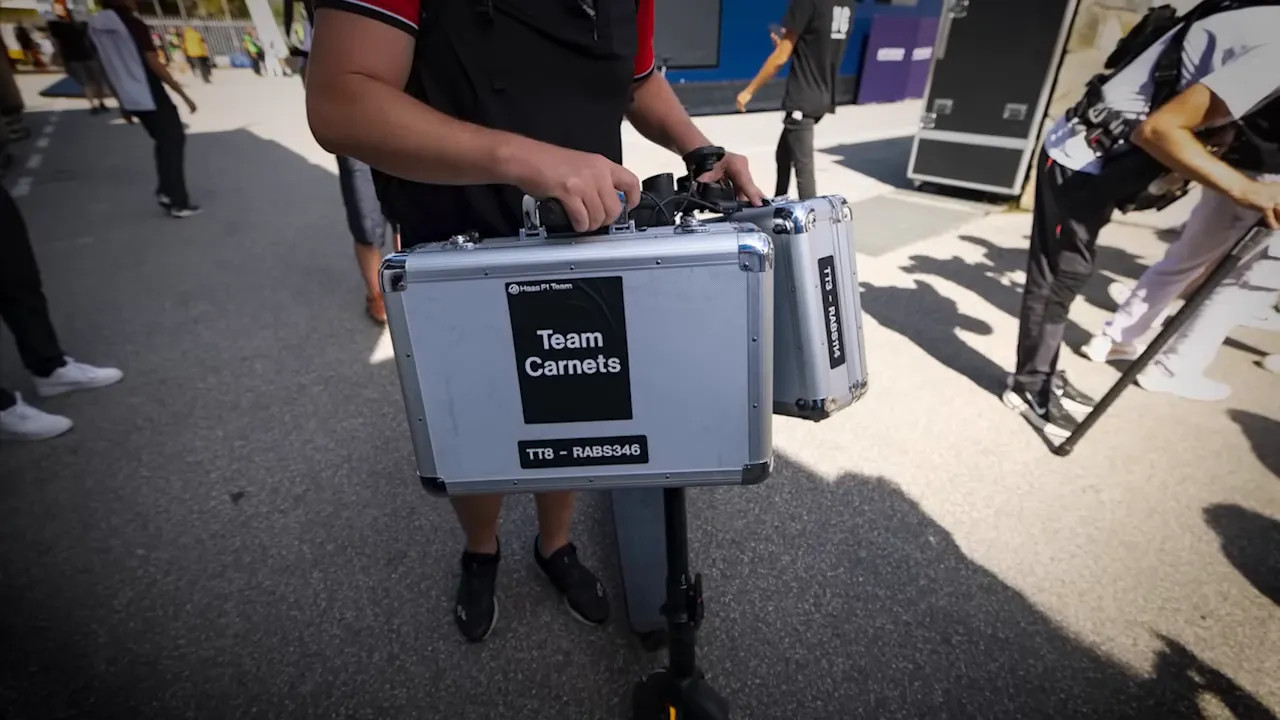 Metal cases labelled 