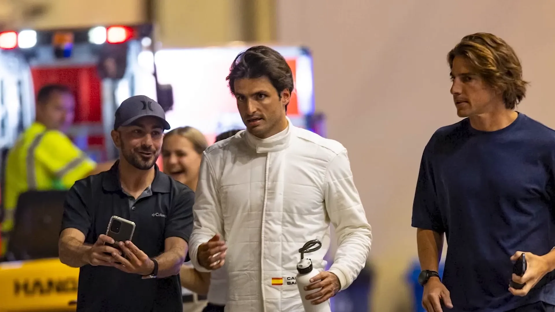 Carlos Sainz with his family